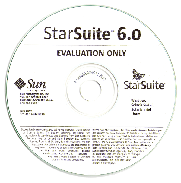 Sun Microsystemsからいただいた評価版のCD-R。14年近く経っても読むことができた